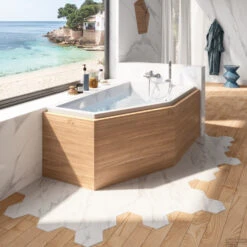 Ligbad Sanindusa Delta Compact Rechts 160x90 Cm Wit -Badkamer Thuis ligbad sanindusa delta compact rechts 160x90 cm wit