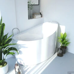 Ligbad Vrijstaand Boss & Wessing 130x68x78 Cm Wit 7 Ligbad Vrijstaand Boss & Wessing 130x68x78 Cm Wit -Badkamer Thuis ligbad vrijstaand boss wessing 130x68x78 cm sfeer