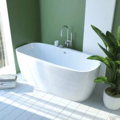 Ligbad Vrijstaand Boss & Wessing 170x80x57 Cm Wit -Badkamer Thuis ligbad vrijstaand boss wessing 170x80x57 cm wit sfeer