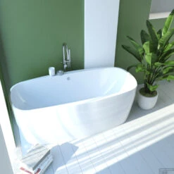 Ligbad Vrijstaand Boss & Wessing 170x80x57 Cm Wit -Badkamer Thuis ligbad vrijstaand boss wessing 170x80x57 cm wit sfeer1