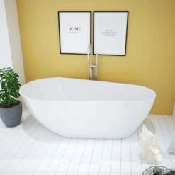 Ligbad Vrijstaand Boss & Wessing 173x85x56 Cm Wit -Badkamer Thuis ligbad vrijstaand boss wessing 173x85x56 cm wit detail1