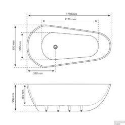 Ligbad Vrijstaand Boss & Wessing 173x85x56 Cm Wit -Badkamer Thuis ligbad vrijstaand boss wessing 173x85x56 cm wit tech