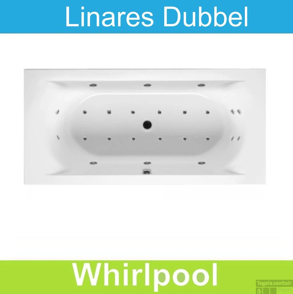 Ligbad Riho Linares 180 X 80 Cm Mat Wit Whirlpool Dubbel Systeem 3 Ligbad Riho Linares 180 X 80 Cm Mat Wit Whirlpool Dubbel Systeem