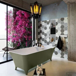 LUNDY Vrijstaand Bad 170x75cm Kleur Army / Talc -Badkamer Thuis lundy 3 00010