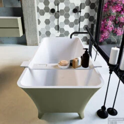 LUNDY Vrijstaand Bad 170x75cm Kleur Army / Talc -Badkamer Thuis lundy 4 00010