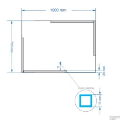 Badkamerspiegel Gliss Design Melite 100x70 Cm Met LED -Badkamer Thuis melite 100x70cm