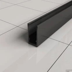 BWS Inloopdouche Pro Line Helderglas 90x200 8mm Nano Coating Mat Zwart Profiel En Stang -Badkamer Thuis muurprofiel mat zwart 12 1 1 1 1 1 1