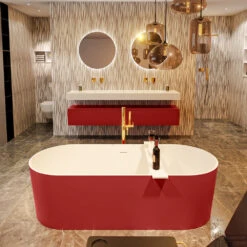 NOBLE Vrijstaand Bad 180x75cm Kleur Fire / Talc -Badkamer Thuis noble 2 00012