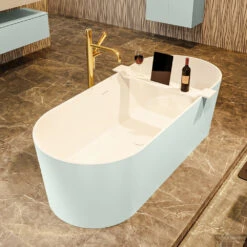 NOBLE Vrijstaand Bad 180x75cm Kleur Greey / Talc -Badkamer Thuis noble 3 00005