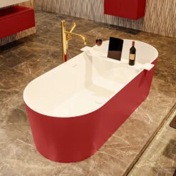 NOBLE Vrijstaand Bad 180x75cm Kleur Fire / Talc -Badkamer Thuis noble 3 00012