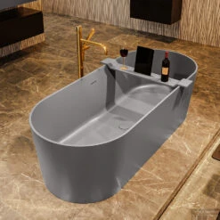 NOBLE Vrijstaand Bad 180x75cm Kleur Dark Grey / Dark Grey -Badkamer Thuis noble 3 00022