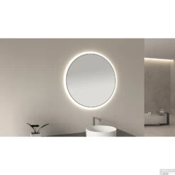 Ronde Spiegel Wiesbaden Novi Met LED, Dimbaar 80 Cm Mat Zwart 10 Ronde Spiegel Wiesbaden Novi Met LED, Dimbaar 80 Cm Mat Zwart -Badkamer Thuis novi spiegels zwart sfeer 3 1