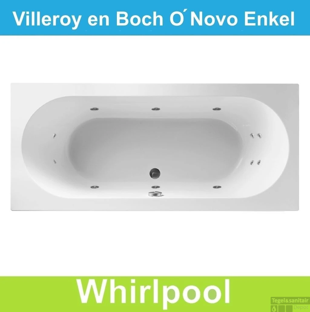 Ligbad Villeroy & Boch O.novo 190x90 Cm Balboa Whirlpool Systeem Enkel 3 Ligbad Villeroy & Boch O.novo 190x90 Cm Balboa Whirlpool Systeem Enkel