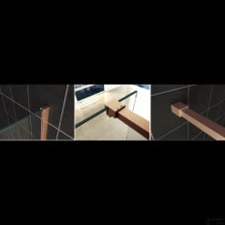 BWS Inloopdouche Pro Line Helder Glas 80x200 Geborsteld Messing Koper Profiel En Stang -Badkamer Thuis profielset met stabilisatiestang wiesbaden slim 120cm koper sfeer 1 3 1 1 1 1