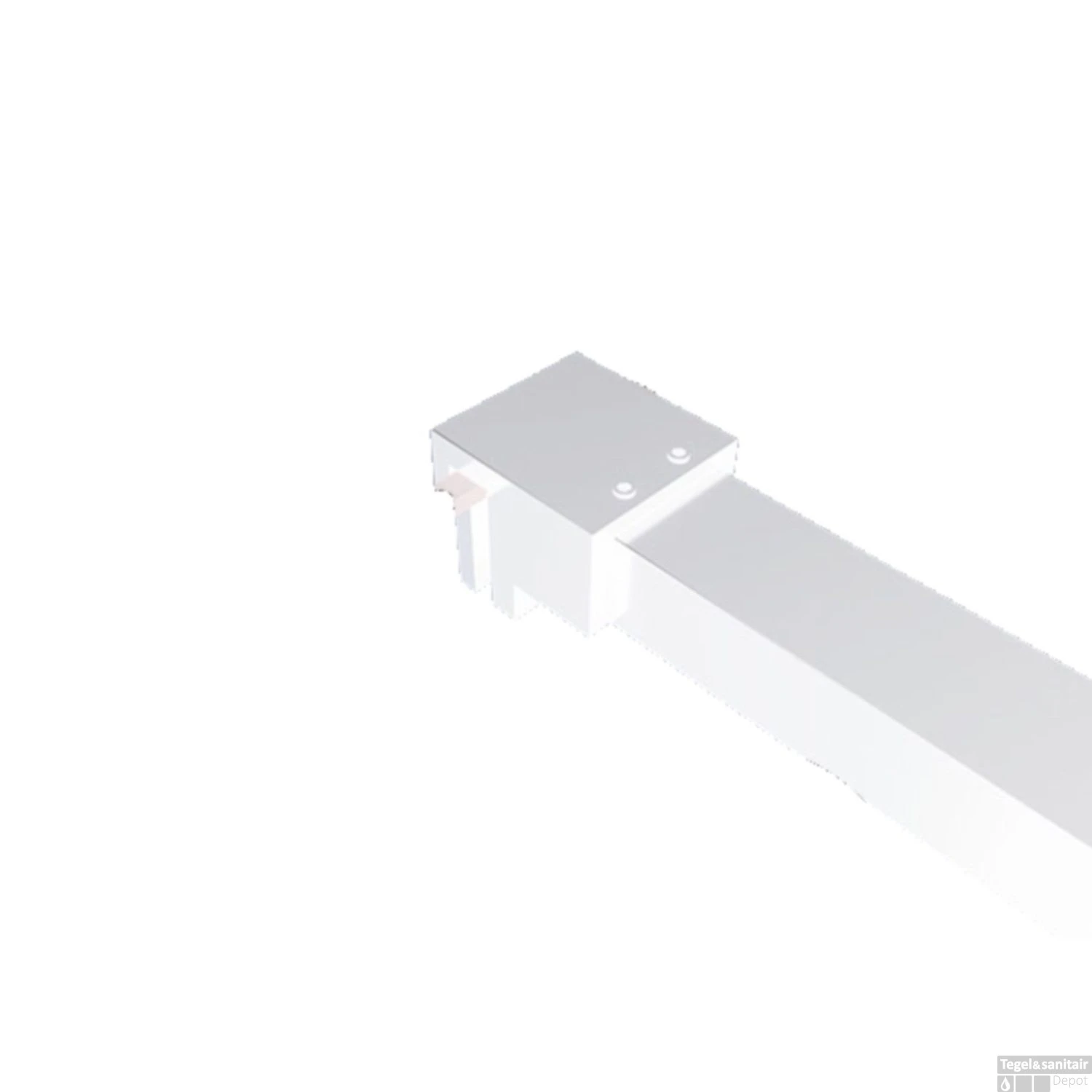 BWS Inloopdouche Pro Line Middenband 80x200 Mat Wit Profiel En Stabilisatiestang - Afbeelding 3