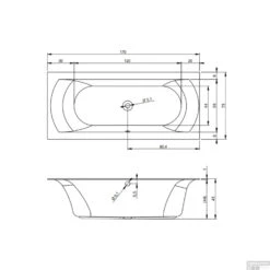 Ligbad Riho Linares 170x75 Acryl White 9 Ligbad Riho Linares 170x75 Acryl White -Badkamer Thuis riho