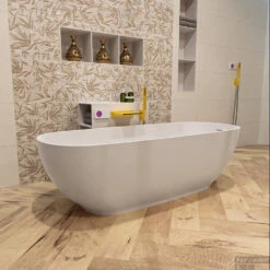 ROCK Vrijstaand Bad 170x70cm Kleur Talc / Talc -Badkamer Thuis rock 3 00002