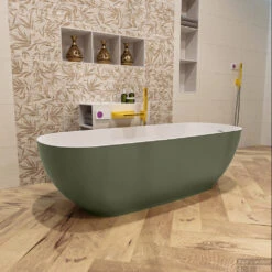 ROCK Vrijstaand Bad 170x70cm Kleur Army / Talc -Badkamer Thuis rock 3 00010