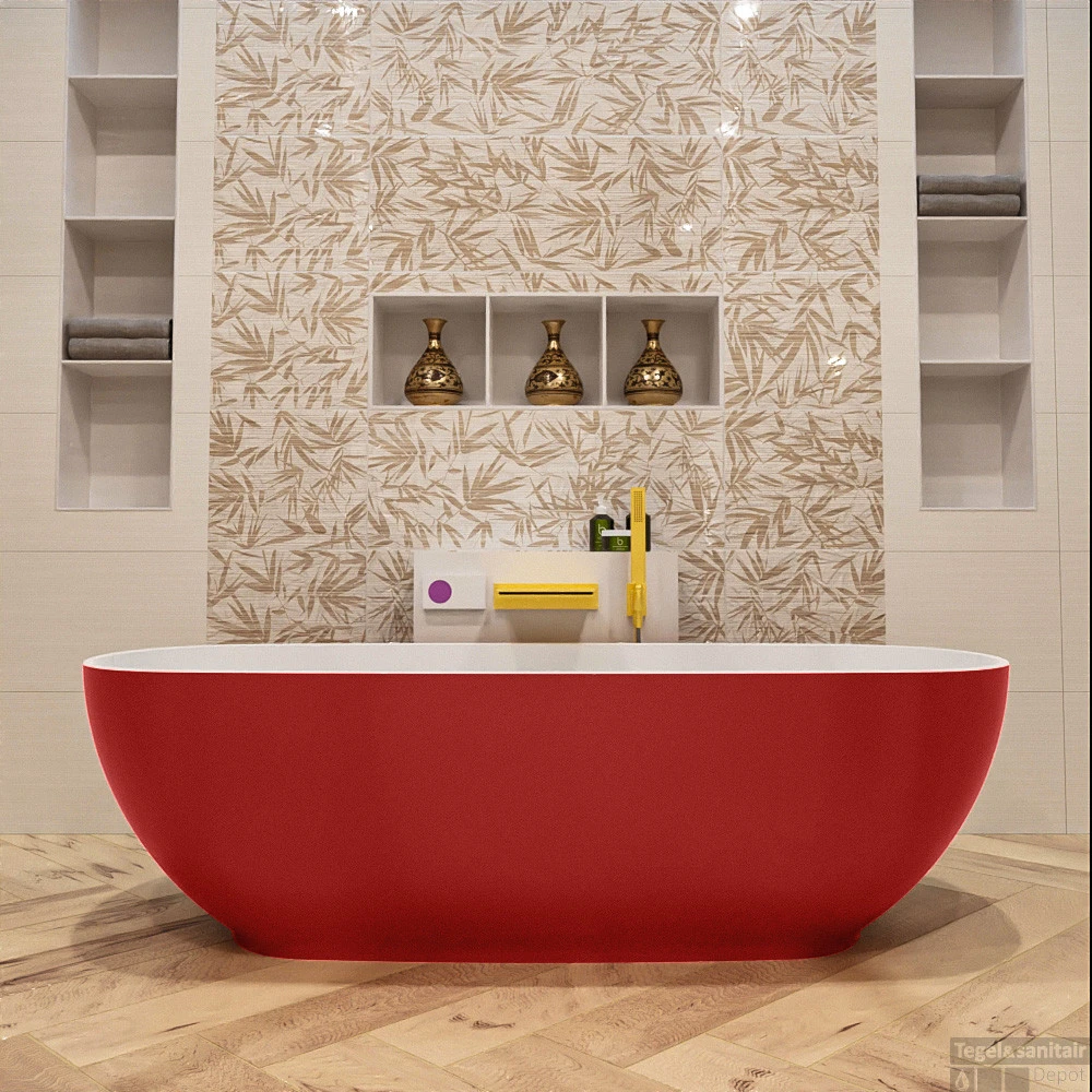 ROCK Vrijstaand Bad 170x70cm Kleur Fire / Talc 7 ROCK Vrijstaand Bad 170x70cm Kleur Fire / Talc - Afbeelding 5