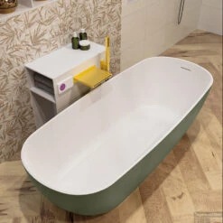 ROCK Vrijstaand Bad 170x70cm Kleur Army / Talc -Badkamer Thuis rock 5 00010