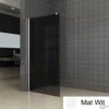 BWS Inloopdouche Pro Line Rookglas 110x200 Nano Coating Mat Wit Profiel En Stabilisatiestang -Badkamer Thuis rookglas mat wit 1 1 1