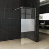 BWS Inloopdouche Pro Line Middenband 100x200 8mm Nano Coating RVS Profiel En Stang -Badkamer Thuis schaamband geb. staal 3