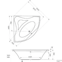 Sealskin Ligbad Glamour Hoekbad 140x140 Cm Wit -Badkamer Thuis sealskin ligbad glamour hoekbad 140x140 cm wit tech 1