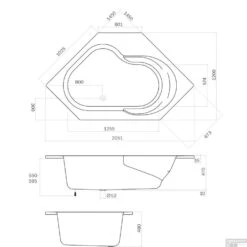 Sealskin Ligbad Playa 145x145 Met Armsteunen Wit -Badkamer Thuis sealskin ligbad playa 145x145 met armsteunen wit tech