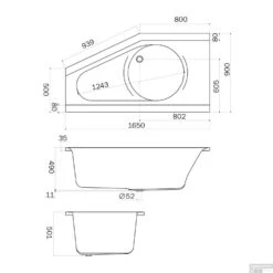 Sealskin Ligbad Senso Slimfit Compact L 165x90 Cm Wit -Badkamer Thuis sealskin ligbad senso slimfit compact l 165x90 cm wit tech