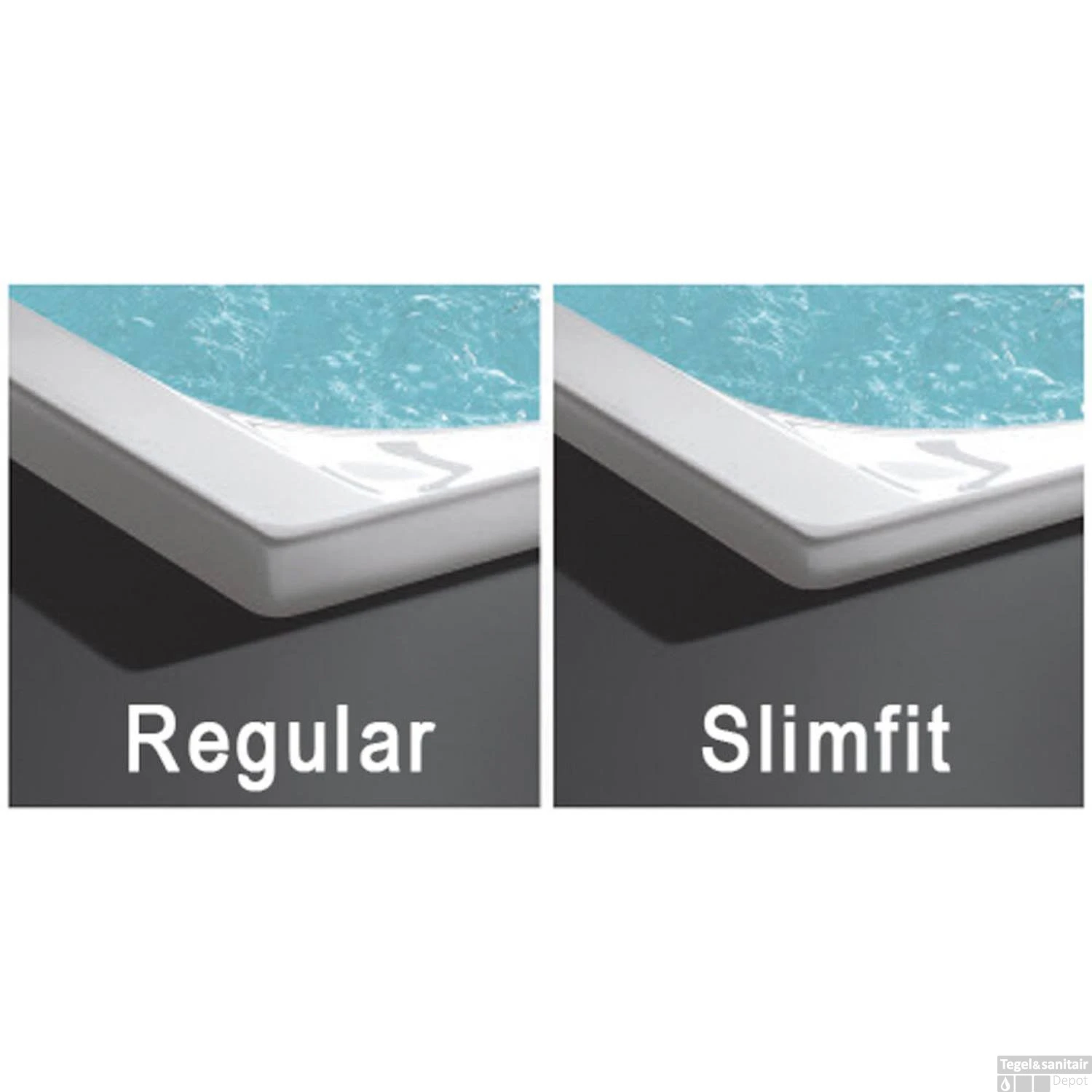 Sealskin Ligbad Senso Slimfit Compact R 165x90 Cm Wit - Afbeelding 2