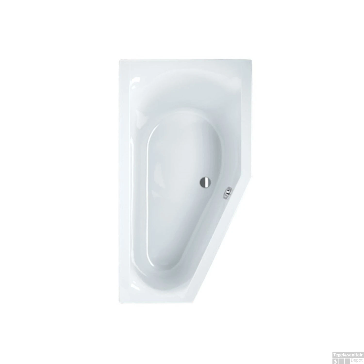 Sealskin Ligbad Senso Slimfit Compact R 165x90 Cm Wit