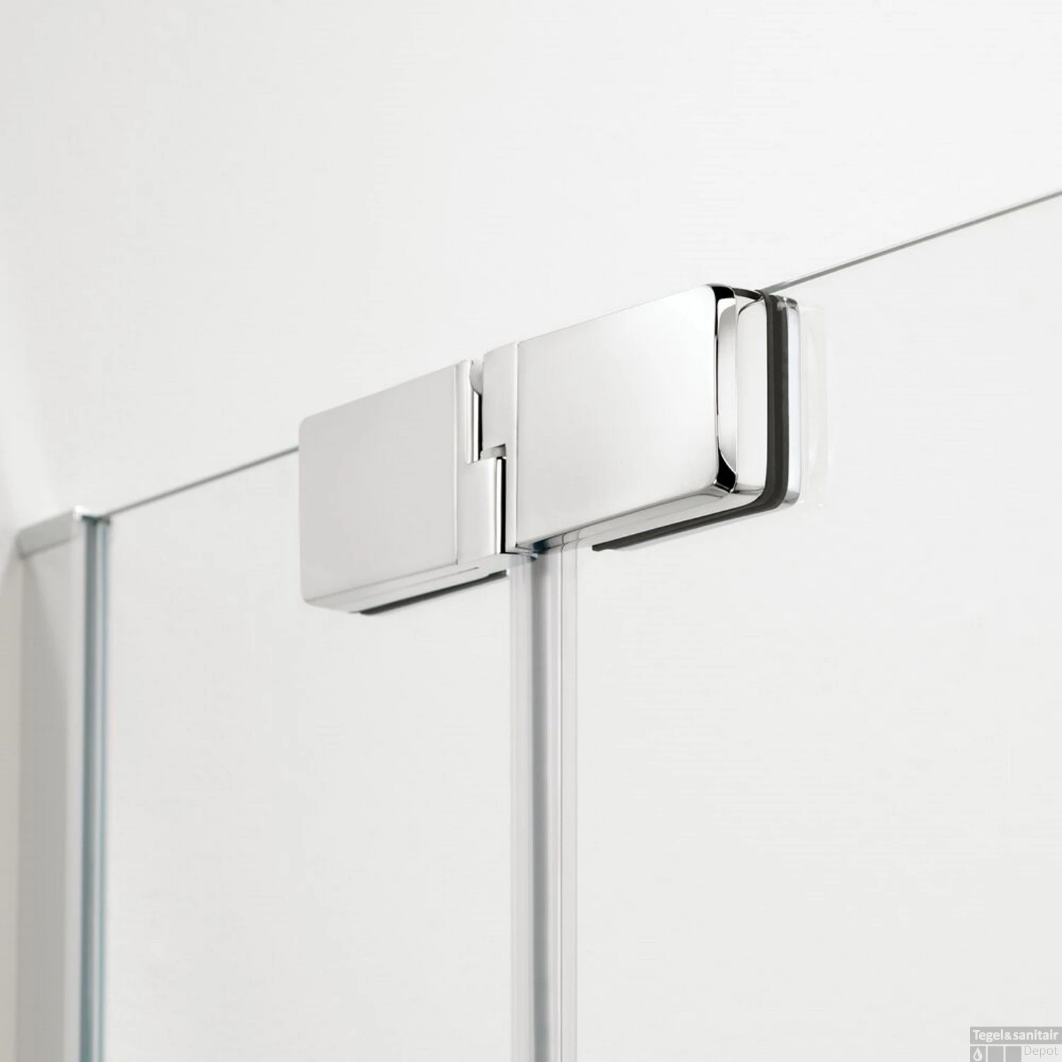 Badwand Sealskin Custom 100x140 Cm Zilver Hoogglans Helder Glas Links - Afbeelding 4