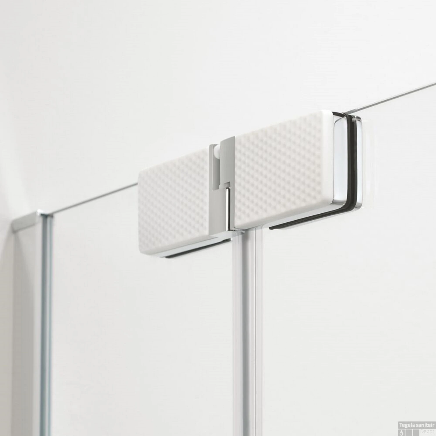 Badwand Sealskin Custom 100x140 Cm Zilver Hoogglans Helder Glas Links - Afbeelding 5