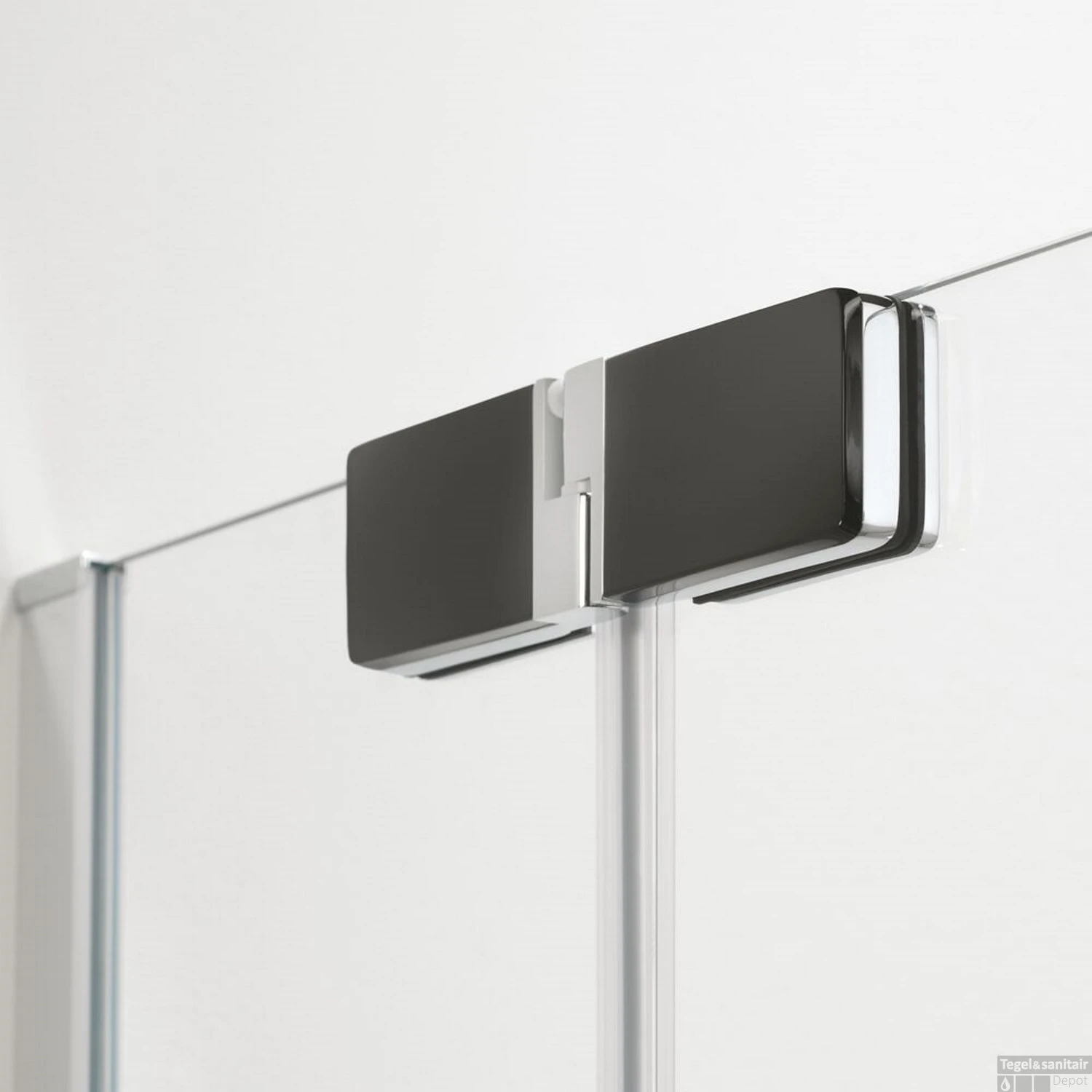 Badwand Sealskin Custom 100x140 Cm Zilver Hoogglans Helder Glas Links - Afbeelding 6