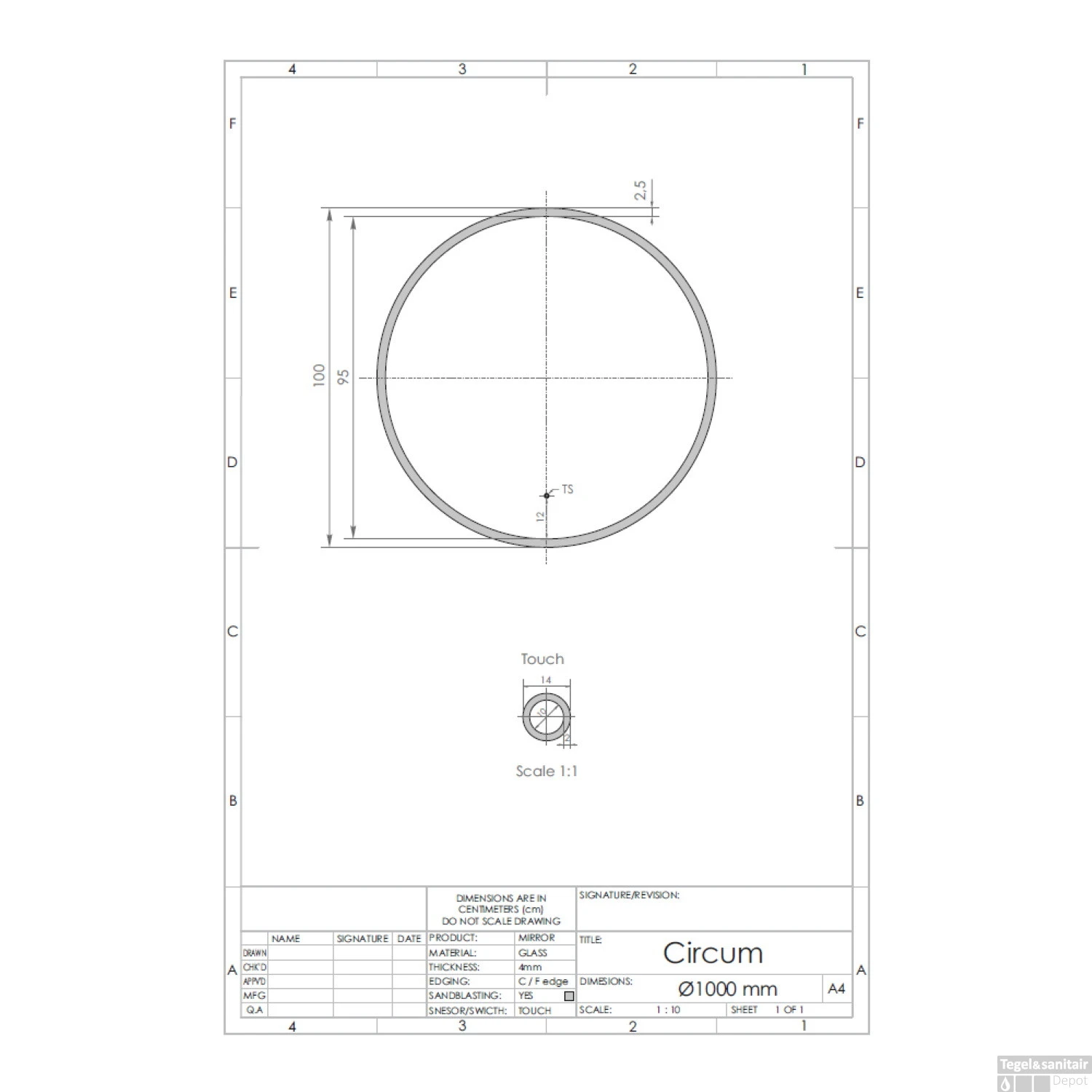Spiegel Gliss Design Circum Framework Rond LED Verlichting 100cm 6 Spiegel Gliss Design Circum Framework Rond LED Verlichting 100cm - Afbeelding 4