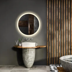 Spiegel Gliss Design Circum Framework Rond LED Verlichting 100cm 8 Spiegel Gliss Design Circum Framework Rond LED Verlichting 100cm -Badkamer Thuis spiegel gliss design circum framework rond led verlichting 100cm sfeer2