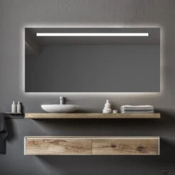 Spiegel Gliss Design Horizontaal Led Standaard Verlichting 60cm -Badkamer Thuis spiegel gliss design horizontaal led standaard verlichting sfeer3
