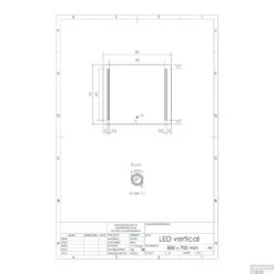 Spiegel Gliss Design Verticaal Led Standaard Dubbele LED Verlichting 80cm -Badkamer Thuis spiegel gliss design verticaal led standaard dubbele led verlichting 80 tech