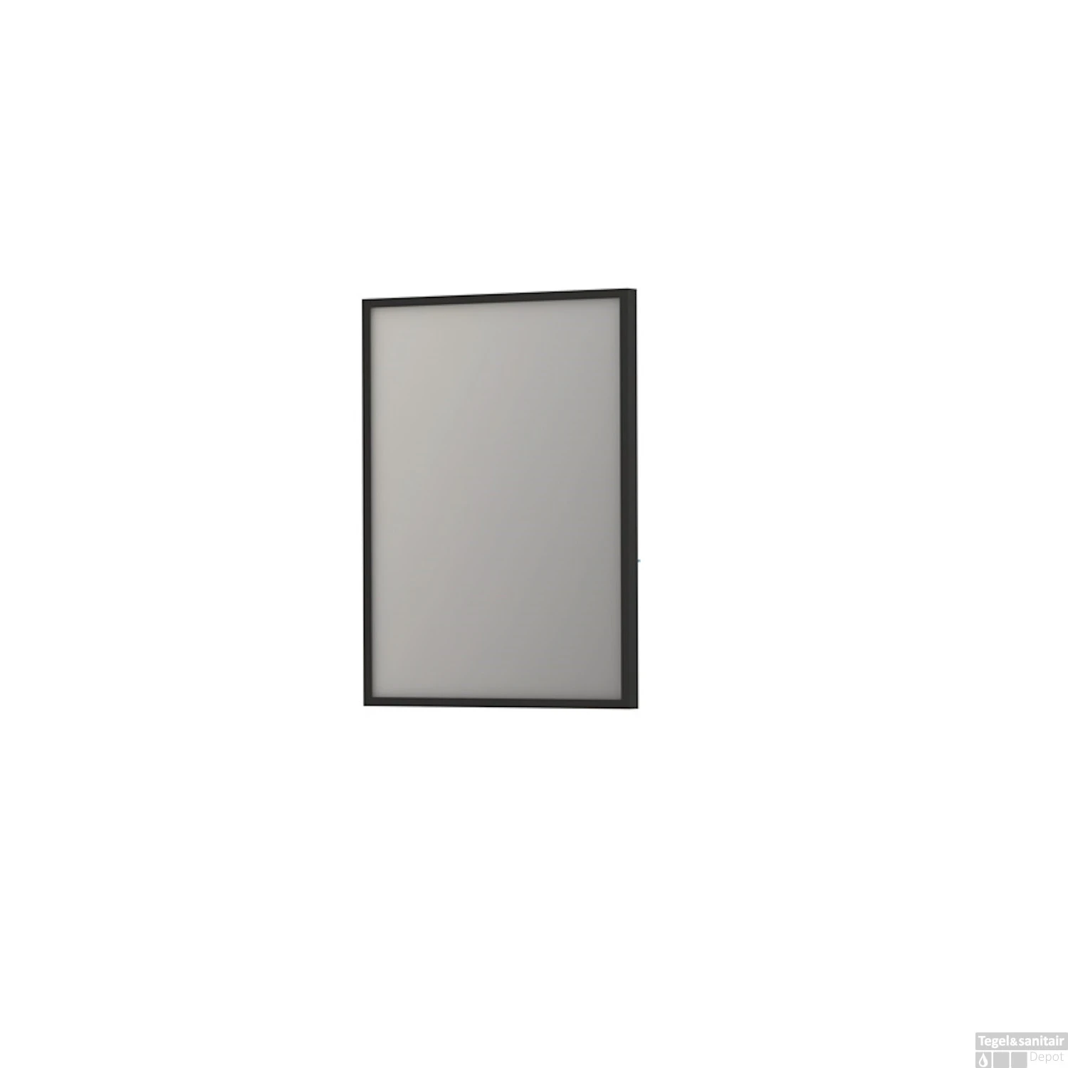 Spiegel Ink SP18 Rechthoek In Stalen Kader 60 X 4 X 80 Cm Mat Zwart