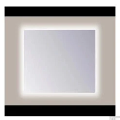 Spiegel Sanicare Q-Mirrors 70x60 Cm PP-Geslepen Vierkant Met Rondom LED Warm White En Afstandsbediening Incl. Ophangmateriaal