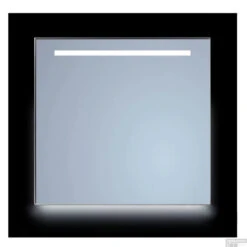 Spiegel Sanicare Q-Mirrors 80x70cm Vierkant Met Verlichting Aluminium