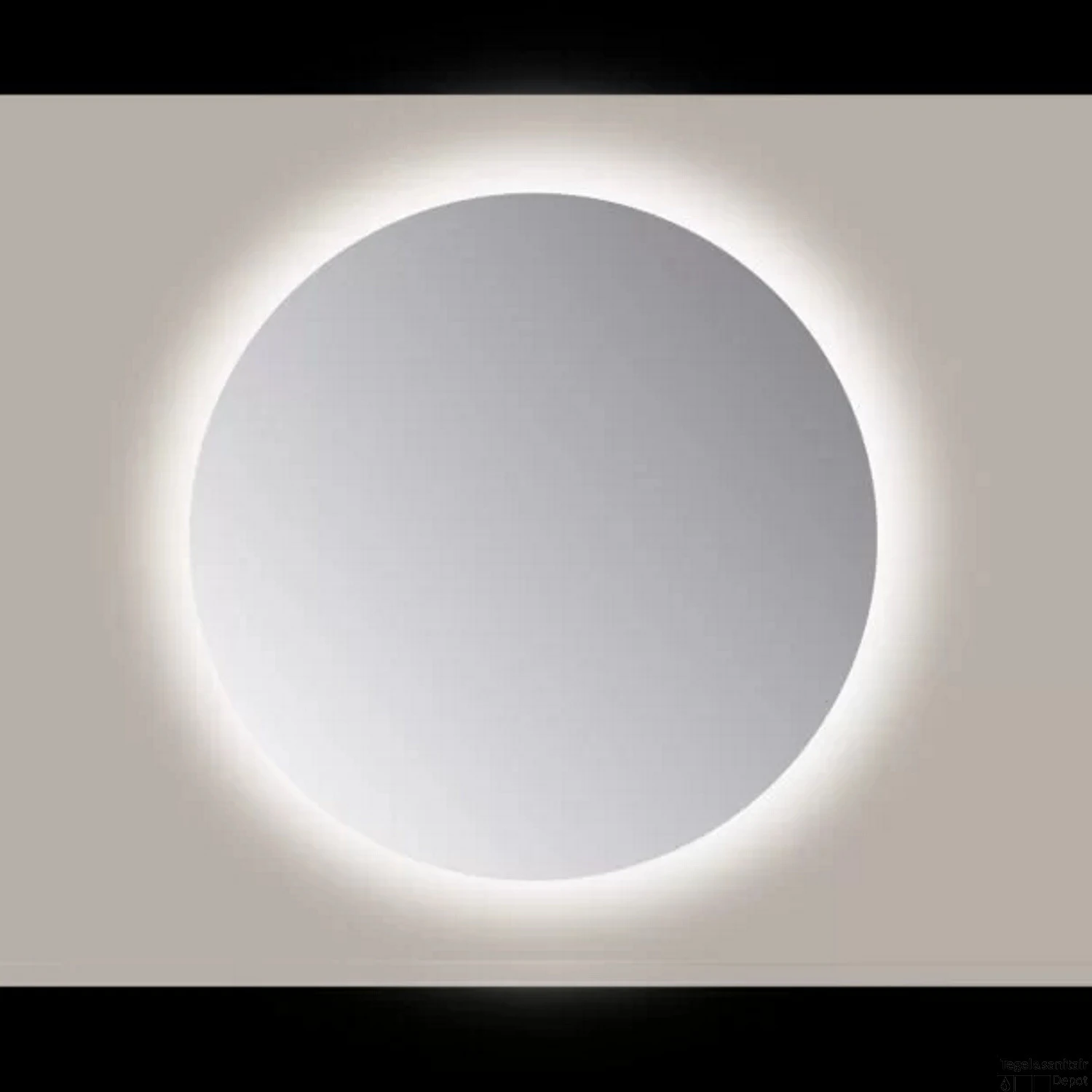 Spiegel Sanicare Q-Mirrors 75x75 Cm Rond Met Rondom LED Cold White En Afstandsbediening Incl. Ophangmateriaal