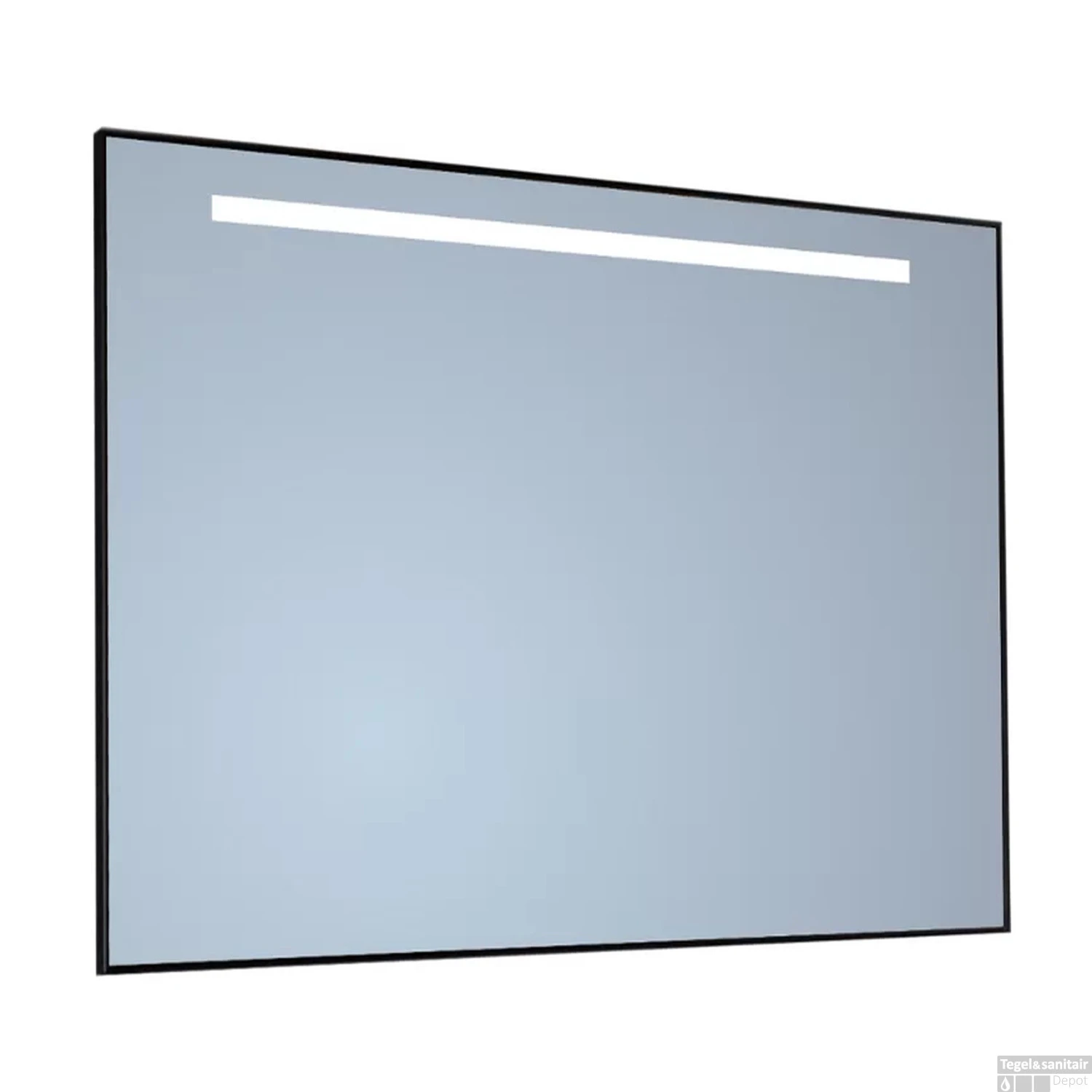 Spiegel Sanicare Q-Mirrors 90x70 Cm Vierkant Met Aan De Bovenkant LED Cold White, Omlijsting Mat Zwart Incl. Ophangmateriaal 3 Spiegel Sanicare Q-Mirrors 90x70 Cm Vierkant Met Aan De Bovenkant LED Cold White, Omlijsting Mat Zwart Incl. Ophangmateriaal
