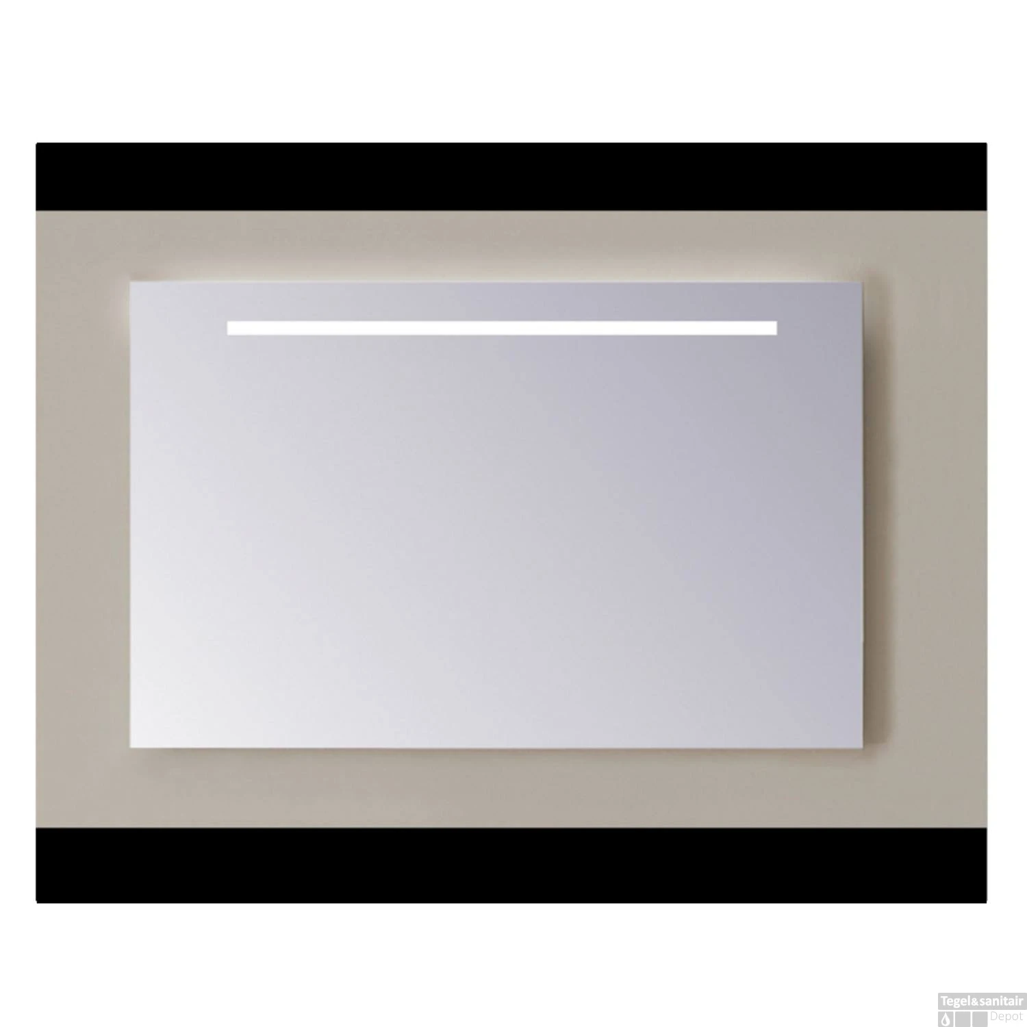 Spiegel Sanicare Q-mirrors Zonder Omlijsting 60 X 65 Cm Cold White LED PP Geslepen