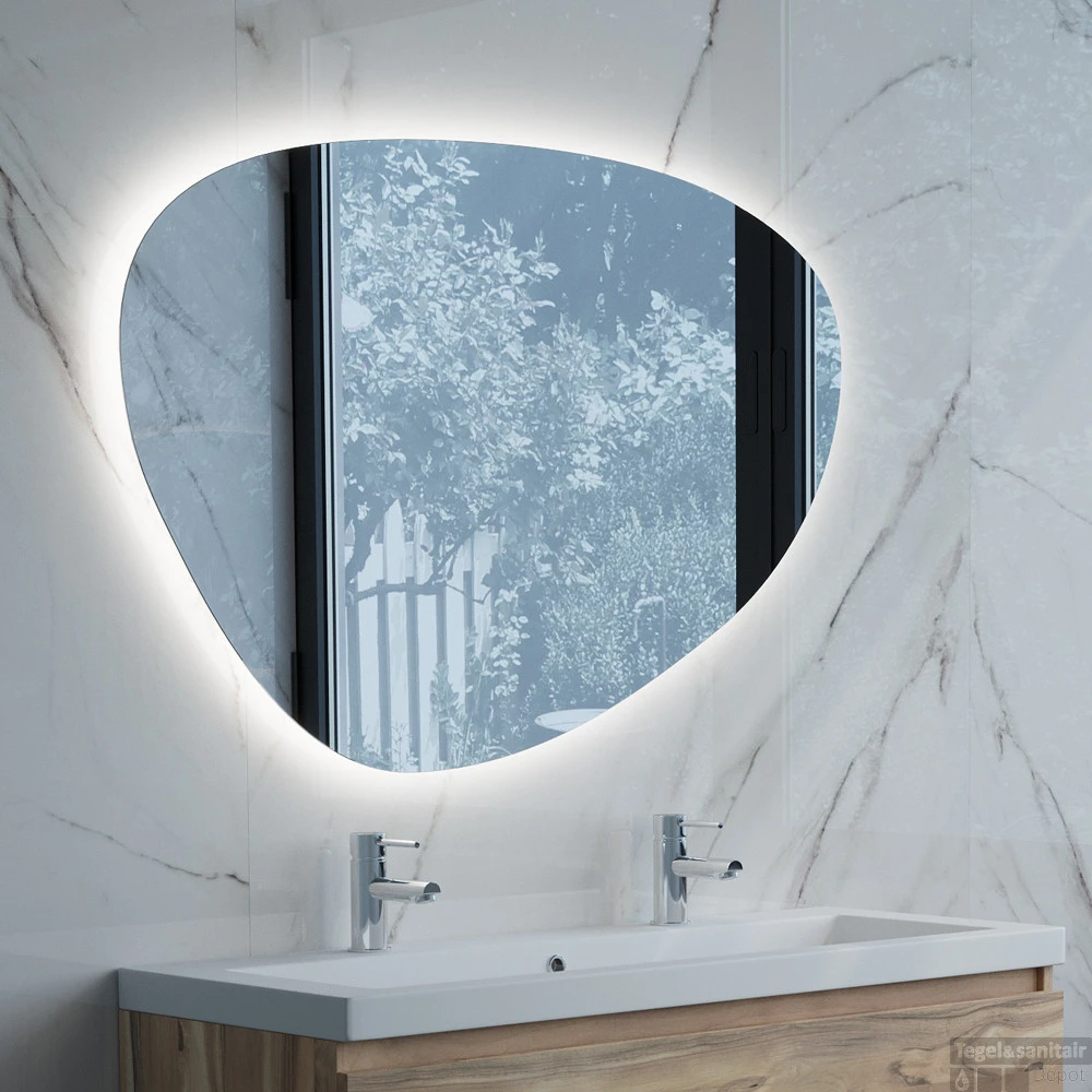 Spiegel Sanitop Organic Met Dimmer, Kleurfunctie En Afstandsbediening 120x80x3,5 Cm - Afbeelding 2