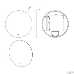 Spiegel Wiesbaden Giro Rond Met LED Verlichting 80 Cm -Badkamer Thuis spiegel wiesbaden giro rond met led verlichting 80 cm 38.4401 tech