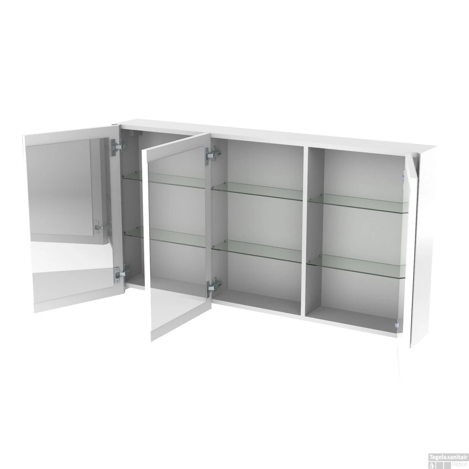 Spiegelkast Allibert Oslo 120 Cm Grijs 3 Spiegelkast Allibert Oslo 120 Cm Grijs