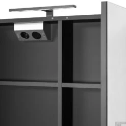 Spiegelkast Best Design Happy Black Incl. LED Verlichting 60x60 Cm Mat Zwart -Badkamer Thuis spiegelkast best design happy black incl. led verlichting 60x60 cm mat zwart sfeer1