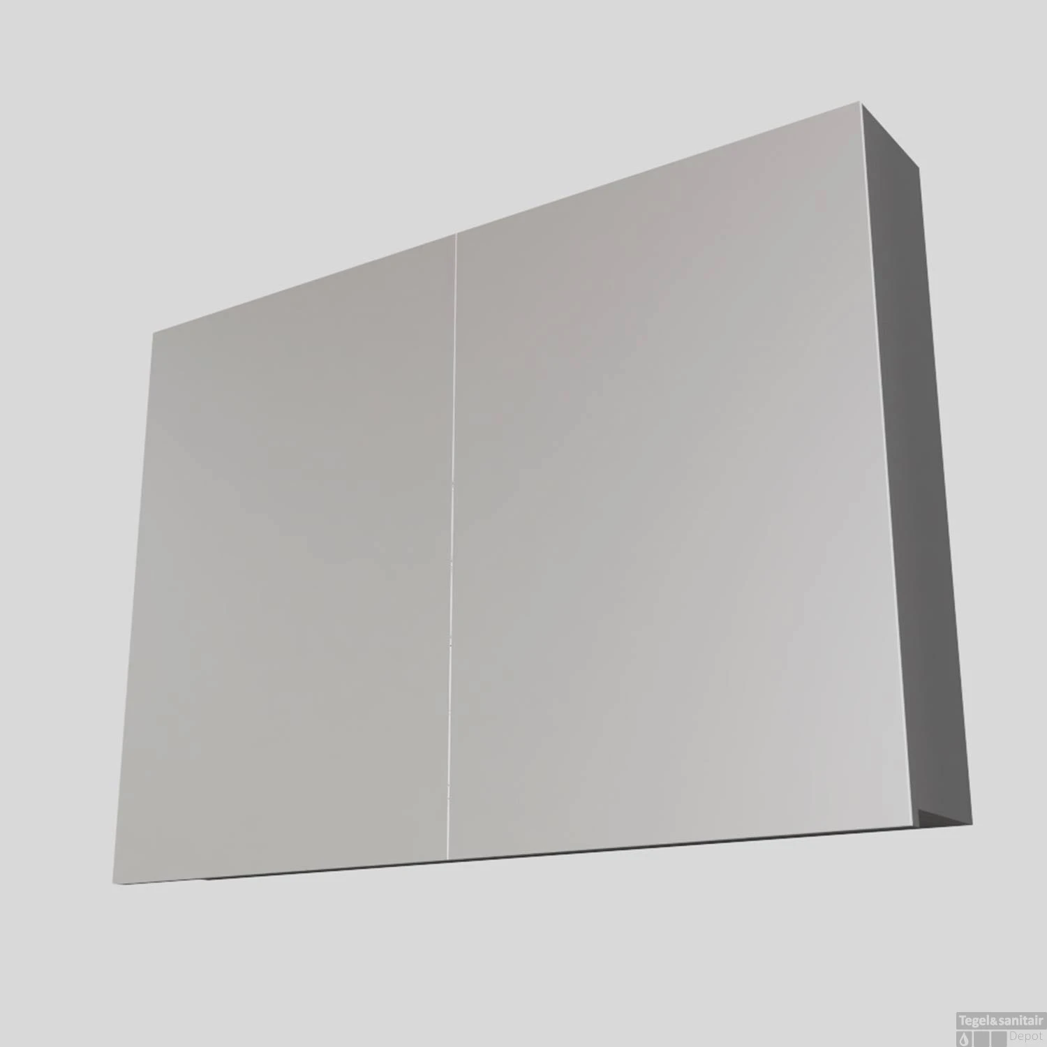 Spiegelkast Boss & Wessing Cube 100x70x16 Cm 2 Deuren Antraciet Met Mat Wit - Afbeelding 4