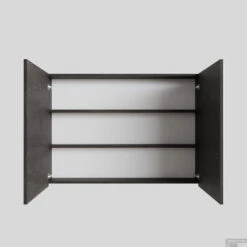 Spiegelkast Boss & Wessing Cube 100x70x16 Cm 2 Deuren Donkerbruin